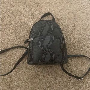 MMS dark grey/black faux snakeskin backpack